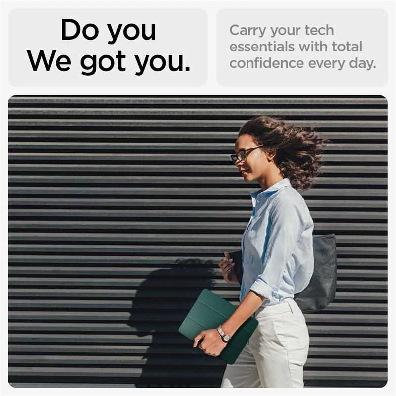 Spigen Urban Fit – dėklas skirtas Apple iPad Pro 13 M4, 2024 Midnight Žalias
