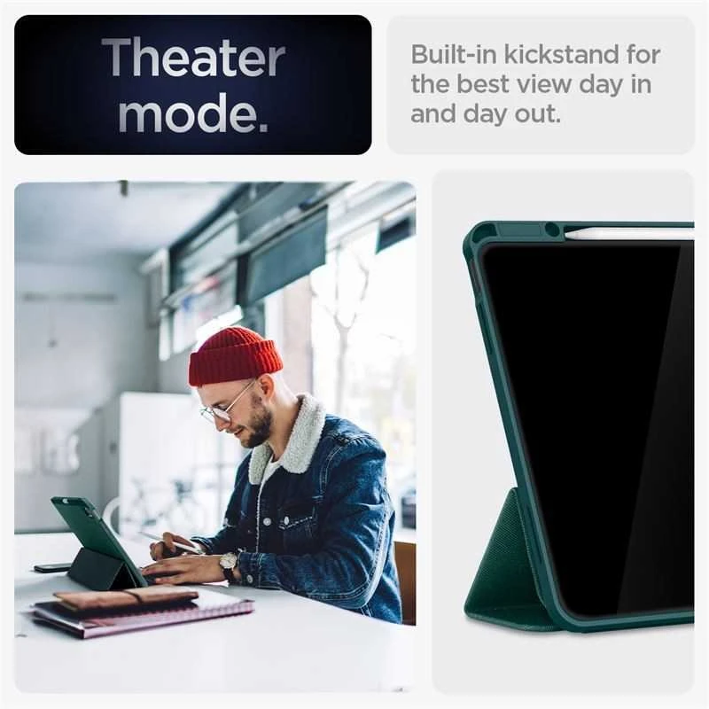 Spigen Urban Fit – dėklas skirtas Apple iPad Pro 13 M4, 2024 Midnight Žalias