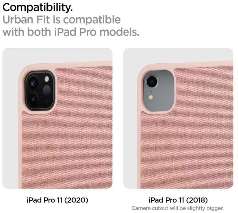 Spigen Urban Fit, rožinė - iPad Pro 11" (2022/2021/2020/2018)