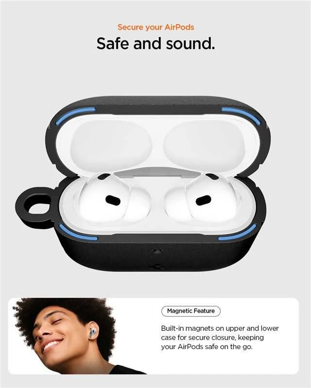 Dėklas Spigen Vault, matte juodas - AirPods Pro 3
