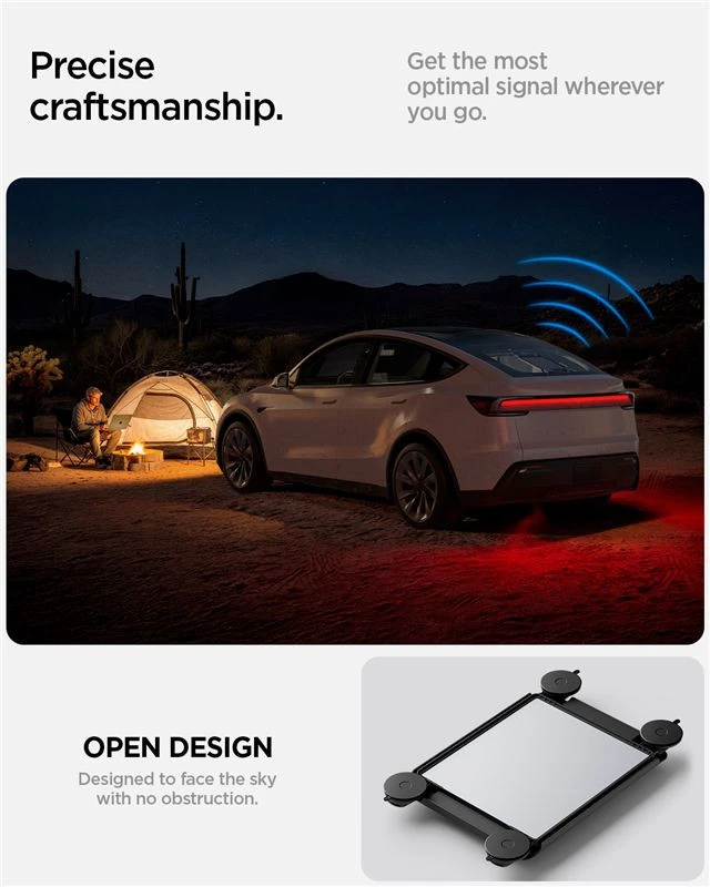 Spigen automobilio lango laikiklis STL100, juodas - Starlink Mini