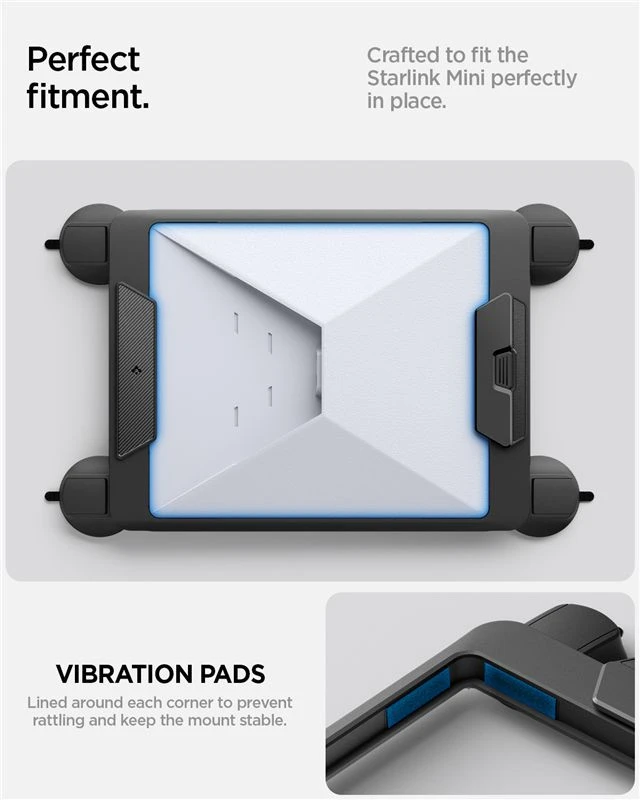 Spigen automobilio lango laikiklis STL100, juodas - Starlink Mini
