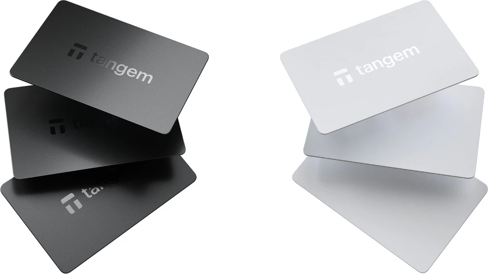 „Tangem“ piniginė – 3 kortelių rinkinys, „Baltas Stealth“
