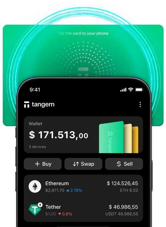 Kripto piniginė Tangem Wallet - 3-card set, Sun drop