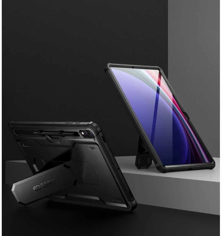 Tech-Protect Kevlar Pro Samsung Galaxy Tab S9+ 12.4" X810 / X816B – dėklas planšetiniam kompiuteriui juodos spalvos