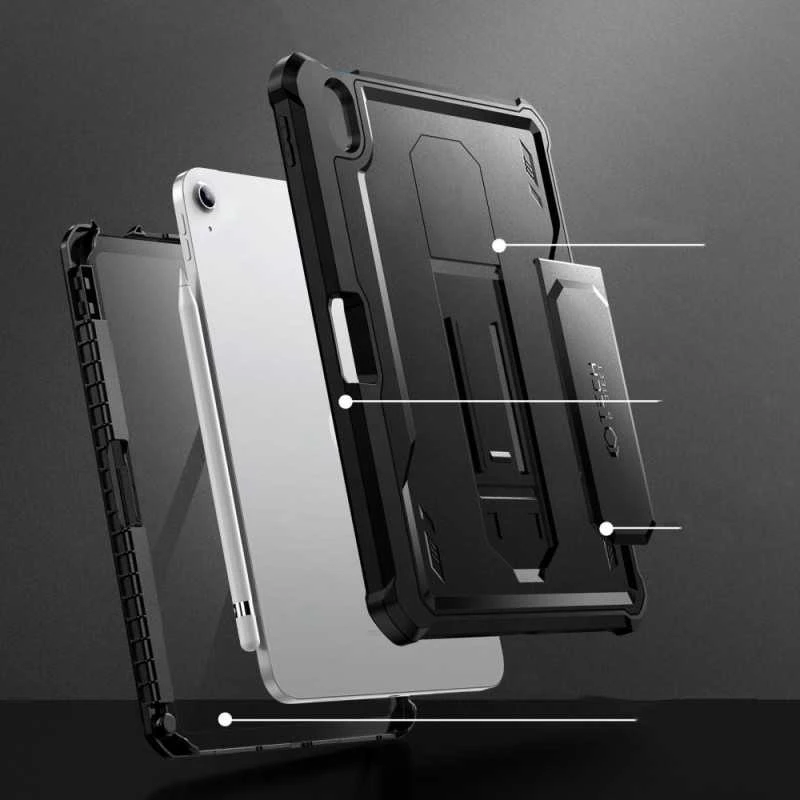 Tech-Protect Kevlar Pro Apple iPad 10.9” 10 / 2022 / 11” 11 / 2025 – dėklas planšetiniam kompiuteriui juodos spalvos