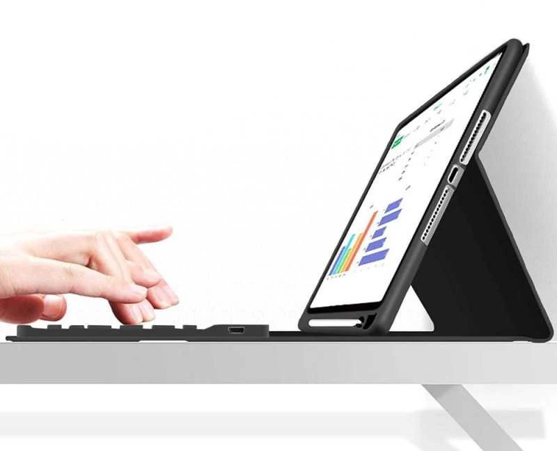 Tech-Protect SC Pen + Keyboard Apple iPad 10.9” 10 / 2022 / 11” 11 / 2025 – dėklas planšetiniam kompiuteriui juodos spalvos