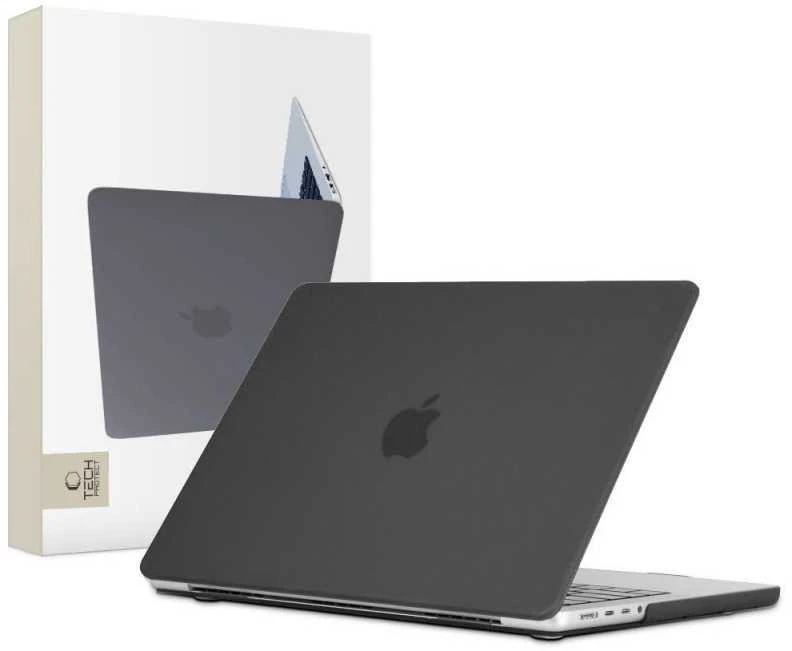 Tech-Protect SmartShell dėklas Apple MacBook Pro 16" M1 / ​​M2 / M3 2021-2023 – matinės juodos spalvos
