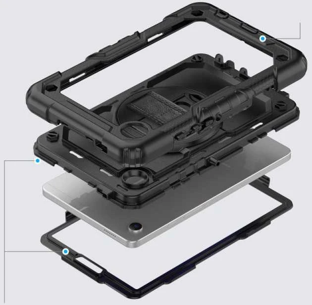 Dėklas Samsung Galaxy Tab A9 8.7 Tech-Protect Solid360 juodos spalvos