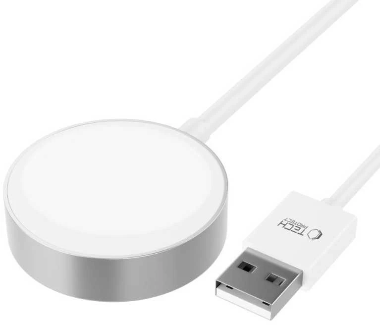 Magnetinis įkrovimo kabelis USB Apple Watch 1.2m Tech-Protect Ultraboost baltos spalvos