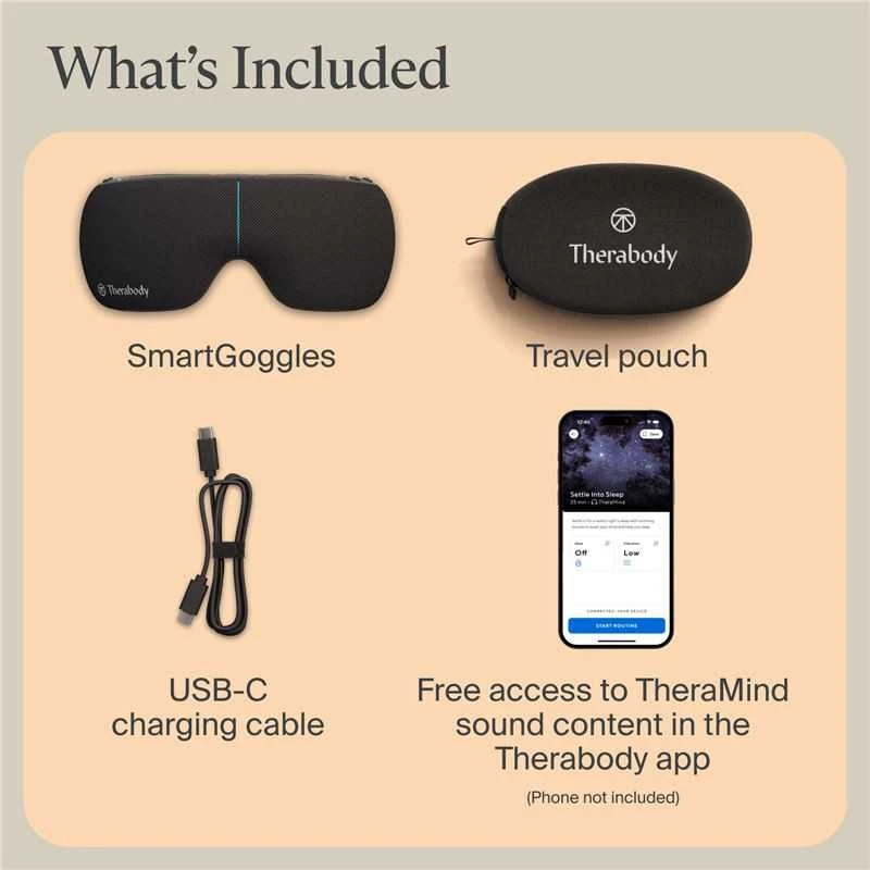 THERABODY SMARTGOGGLES 2.0, Juodas