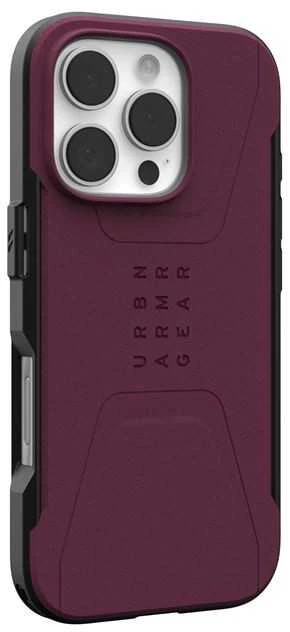 Urban Armor Gear UAG Civilian Magsafe Apple iPhone 16 Pro - dėklas telefonui raudonos spalvos