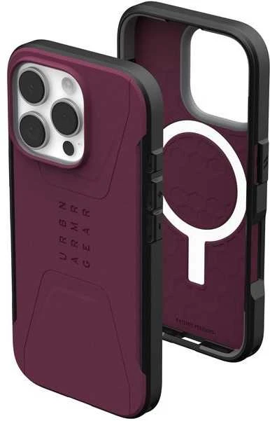 Urban Armor Gear UAG Civilian Magsafe Apple iPhone 16 Pro - dėklas telefonui raudonos spalvos