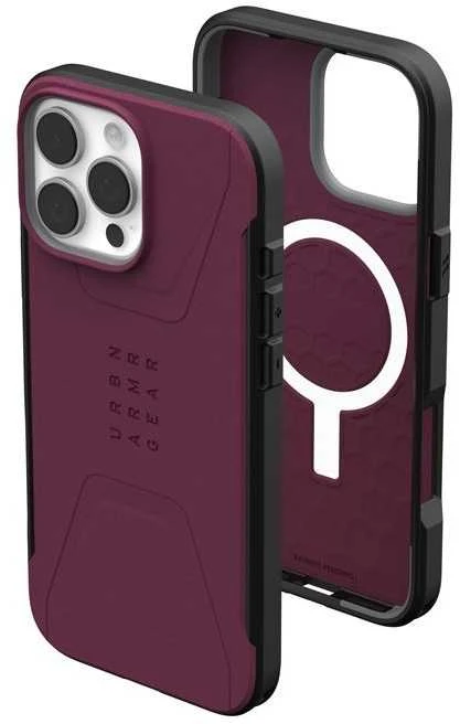 Urban Armor Gear UAG Civilian Magsafe Apple iPhone 16 Pro Max - dėklas telefonui raudonos spalvos