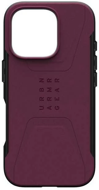 Urban Armor Gear UAG Civilian Magsafe Apple iPhone 16 Pro - dėklas telefonui raudonos spalvos
