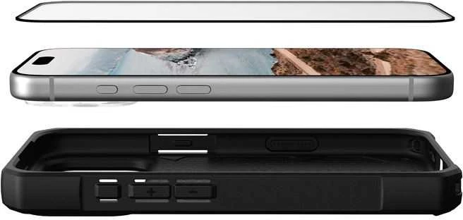 „Urban Armor Gear“ UAG stiklinis apsauginis dėklas „iPhone 17 Pro“