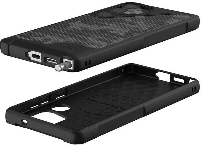 Dėklas Urban Armor Gear UAG Metropolis LT su magnetu, Micro Hex kamufliažinis grafitas - Samsung Galaxy S25 Ultra