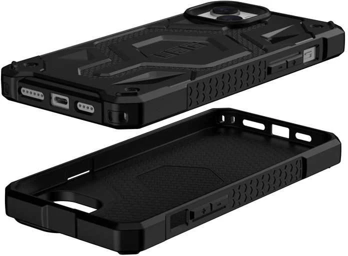 UAG Urban Armor Gear dėklas MONARCH, skirtas IPHONE 14 Plus, juodas, kevlarinis
