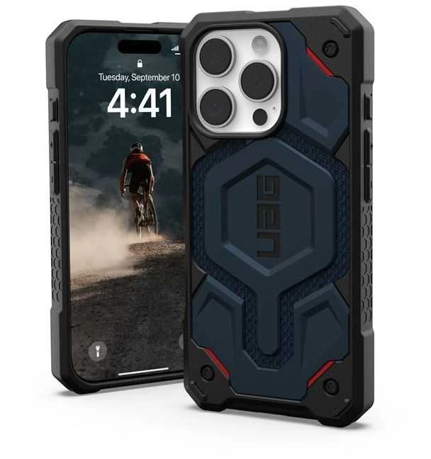 Urban Armor Gear Monarch Pro Kevlar mobiliojo telefono dėklas 16 cm (6.3″) Juoda, Mėlyna