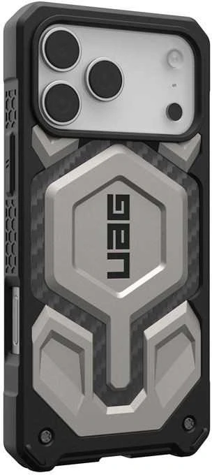 Urban Armor Gear UAG „Monarch Pro MagSafe“ dėklas, skirtas „iPhone 17 Pro Max“ – titano spalvos