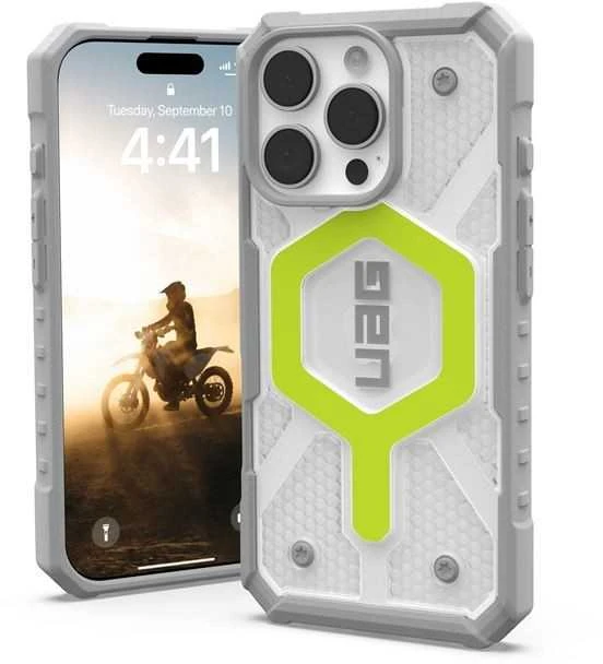 Urban Armor Gear UAG Pathfinder dėklas telefonui skaidrus Magsafe Apple iPhone 16 Pro Compatible MagSafe - dėklas telefonui žalios spalvos