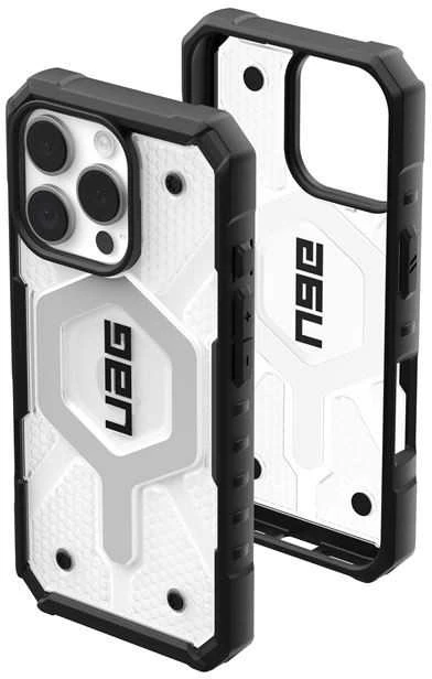 Urban Armor Gear UAG Pathfinder Clear Magsafe Apple iPhone 16 Pro - dėklas teleofnui baltos spalvos