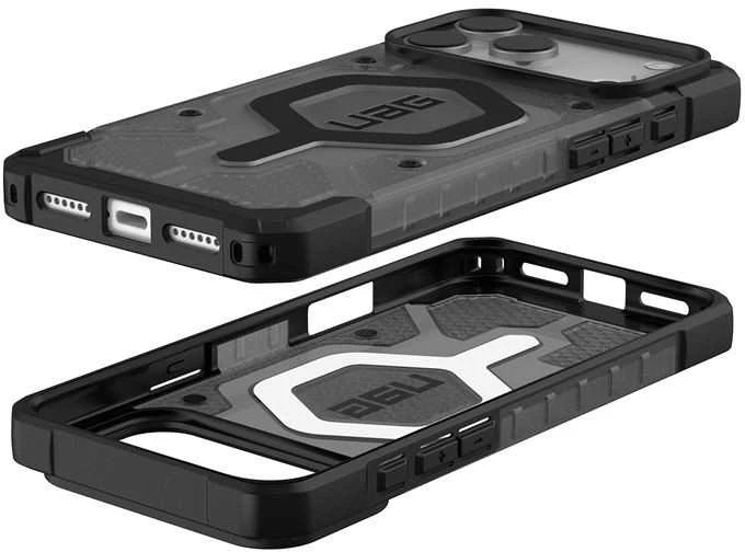Dėklas Urban Armor Gear UAG Pathfinder Clear Magsafe, Ash/Juodas - iPhone 17 Pro Max
