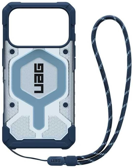 Urban Armor Gear Dėklas UAG Pathfinder Clear Magsafe, mėlynas Lanyard - iPhone 17 Pro
