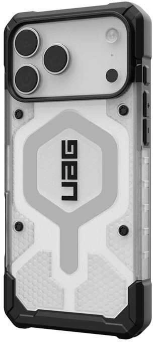 Dėklas „Urban Armor Gear“ „UAG Pathfinder Clear Magsafe“, „Ice“ / „Sidabrinis“ – „iPhone 17 Pro Max“