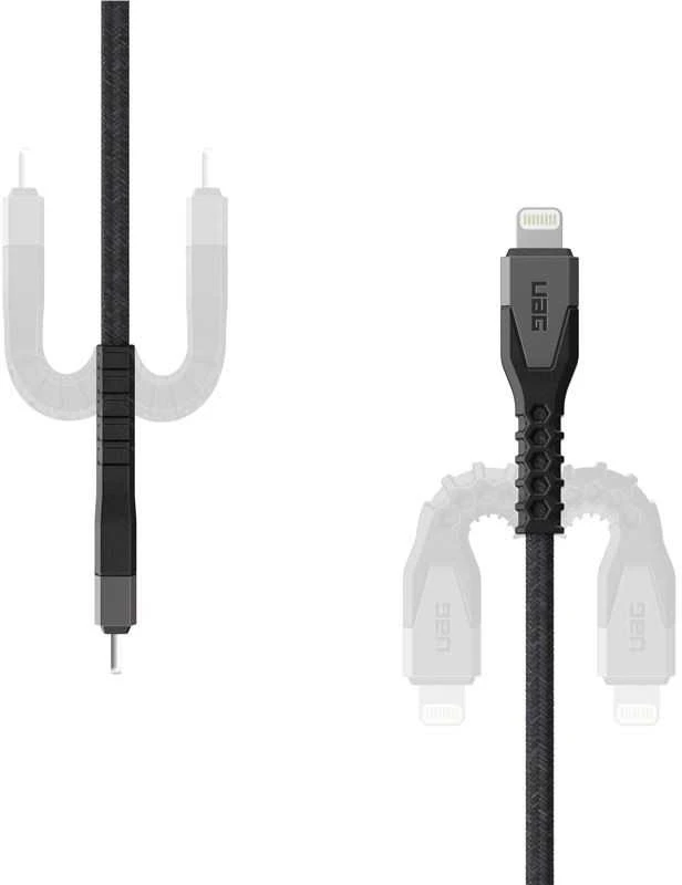 Urban Armor Gear UAG tvirtas USB-C 30 W 1,5 m kabelis – pilkas