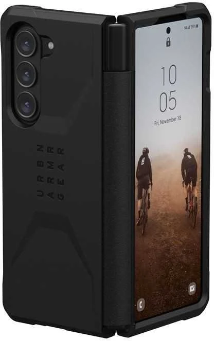 Dėklas Urban Armor Gear UAG Civilian, juodas - Samsung Galaxy Z Fold5
