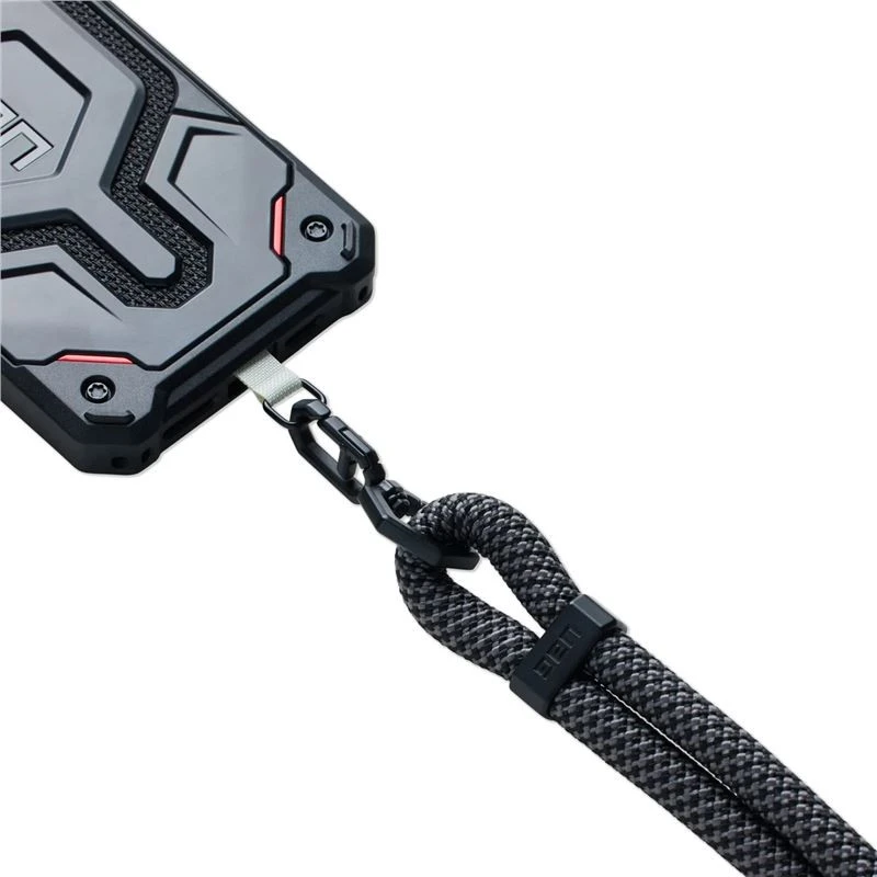 Dėklas Urban Armor Gear UAG Crossbody Lanyard Civilinis telefono dirželis - pilkos ir juodos spalvos