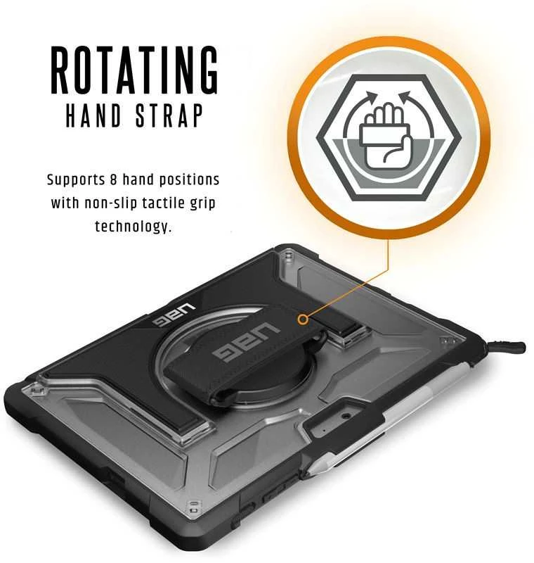 Urban Armor Gear UAG Plasma su rankos dirželiu, skaidrus - Microsoft Surface Go 1/Go 2/Go 3