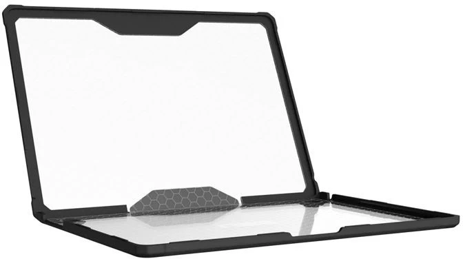Carruzzo Urban Armor Gear PLYO 38,1 cm (15″) Užsegamas dėklas Juoda, Permatomas