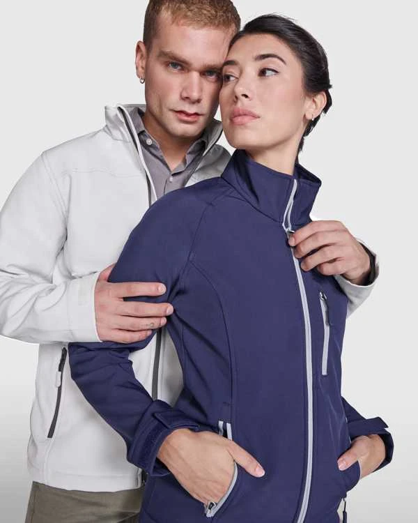 Roly Dviejų sluoksnių softshell striukė su užtrauktuku ANTARTIDA WOMAN Tamsiai mėlyna
