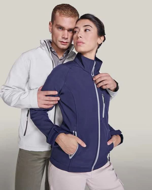 Roly Dviejų sluoksnių softshell striukė su mikrofliso pamušalu ANTARTIDA Perlų balta