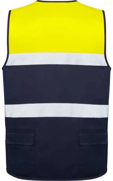 Roly Gerai matoma liemenė su keliomis kišenėmis BETA Tamsiai mėlyna / fluorescencinė geltona