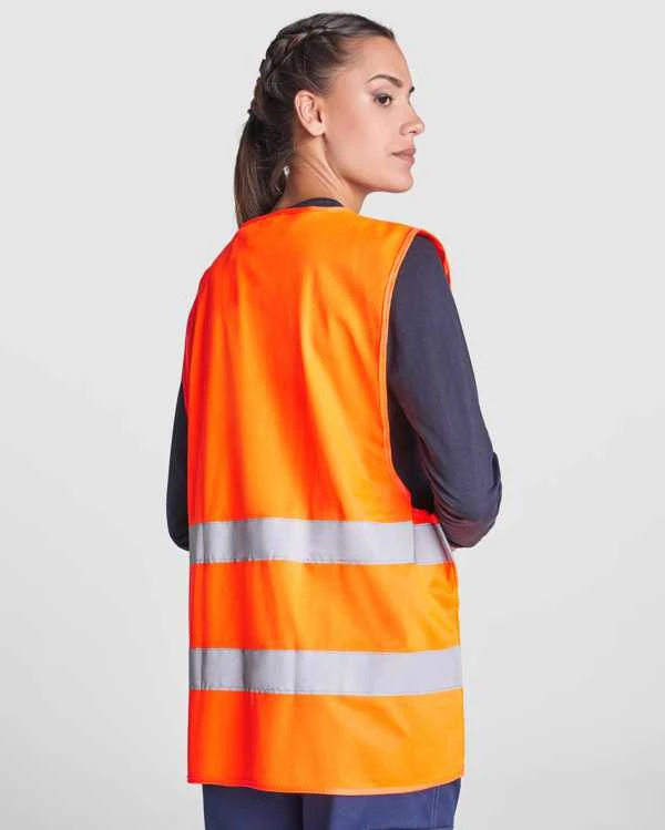 Roly Gerai matoma liemenė su V formos iškirpte SIRIO Fluoro oranžinė