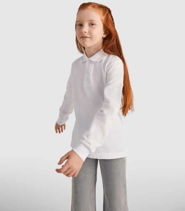 Roly Ilgarankoviai polo marškiniai su briaunuota apykakle CARPE CHILD Balta