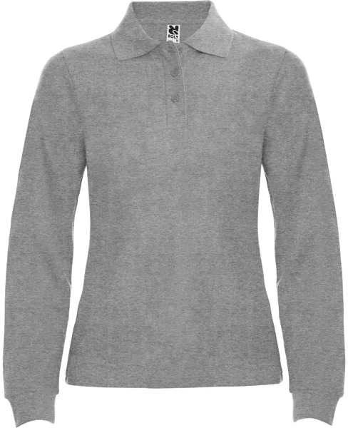 Roly Ilgarankoviai polo marškiniai su elastano apykakle ESTRELLA WOMAN L/S Heather pilkas