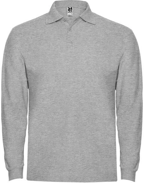 Roly Ilgarankoviai polo marškiniai su briaunuota apykakle ESTRELLA L/S Heather pilkas