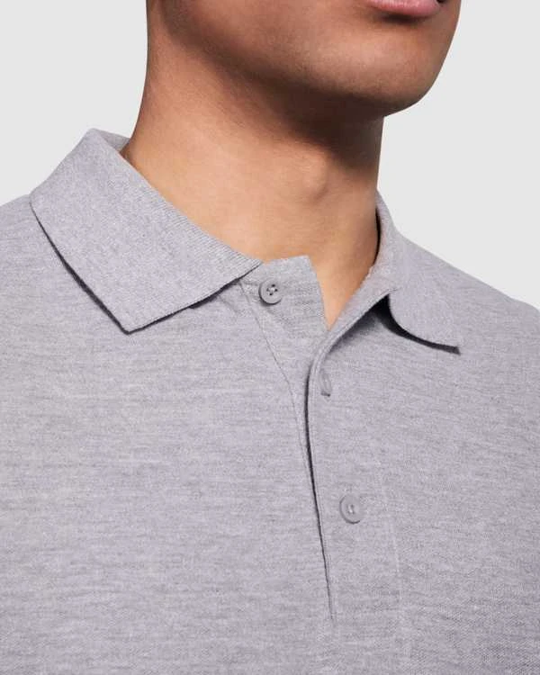 Roly Ilgarankoviai polo marškiniai su briaunuota apykakle ESTRELLA L/S Dangaus mėlynas