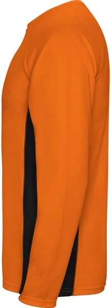 Roly Techniniai ilgomis rankovėmis reglano marškiniai SHANGHAI L/S Fluoro oranžinė/juoda