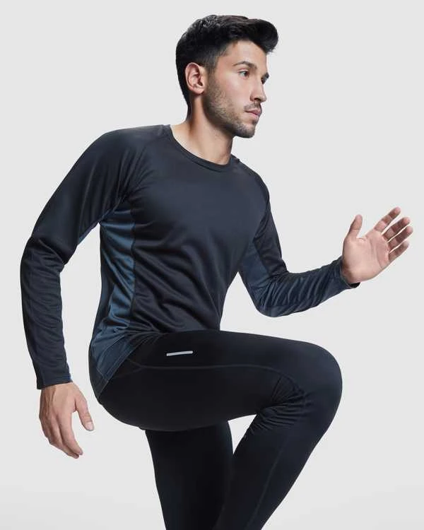 Roly Ilgomis rankovėmis techniniai reglano marškiniai SHANGHAI L/S Balta/raudona