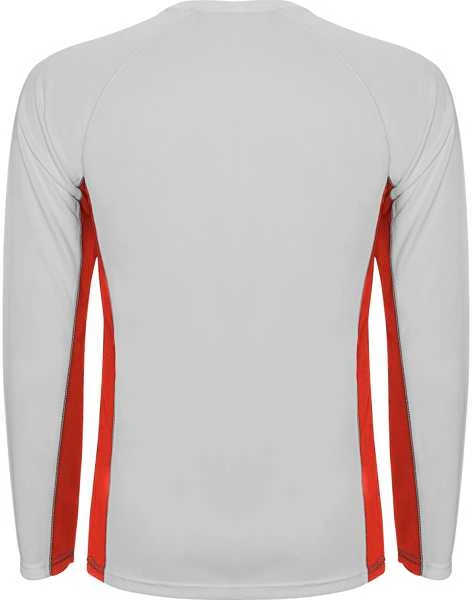 Roly Ilgomis rankovėmis techniniai reglano marškiniai SHANGHAI L/S Balta/raudona