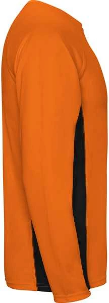 Roly Techniniai ilgomis rankovėmis reglano marškiniai SHANGHAI L/S Fluoro oranžinė/juoda