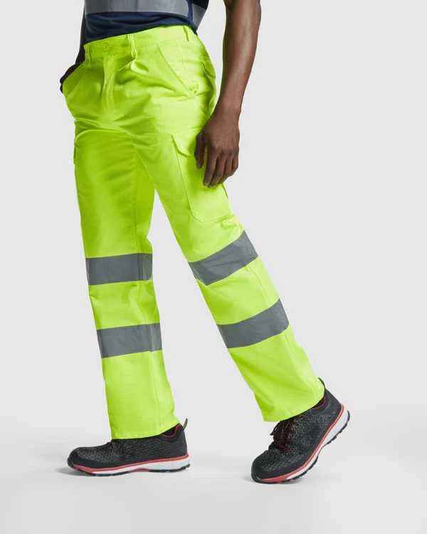 Roly Ilgos, gerai matomos kelnės fluorescencinės geltonos spalvos ALFA Fluoro geltona