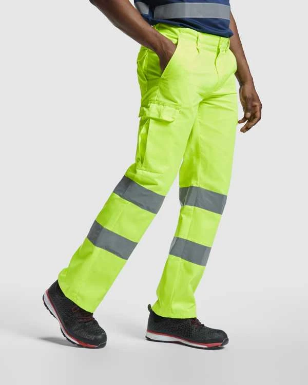 Roly Ilgos, gerai matomos kelnės fluorescencinės geltonos spalvos ALFA Fluoro geltona
