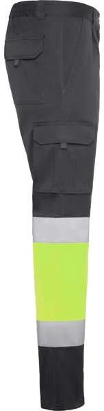 Roly Kelnės su gerai matomomis keliomis kišenėmis DAILY STRETCH HV Švino/fluoro geltona