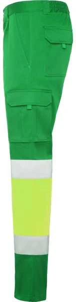 Roly Kelnės su gerai matomomis keliomis kišenėmis DAILY STRETCH HV Sodas žalia / fluoro geltona